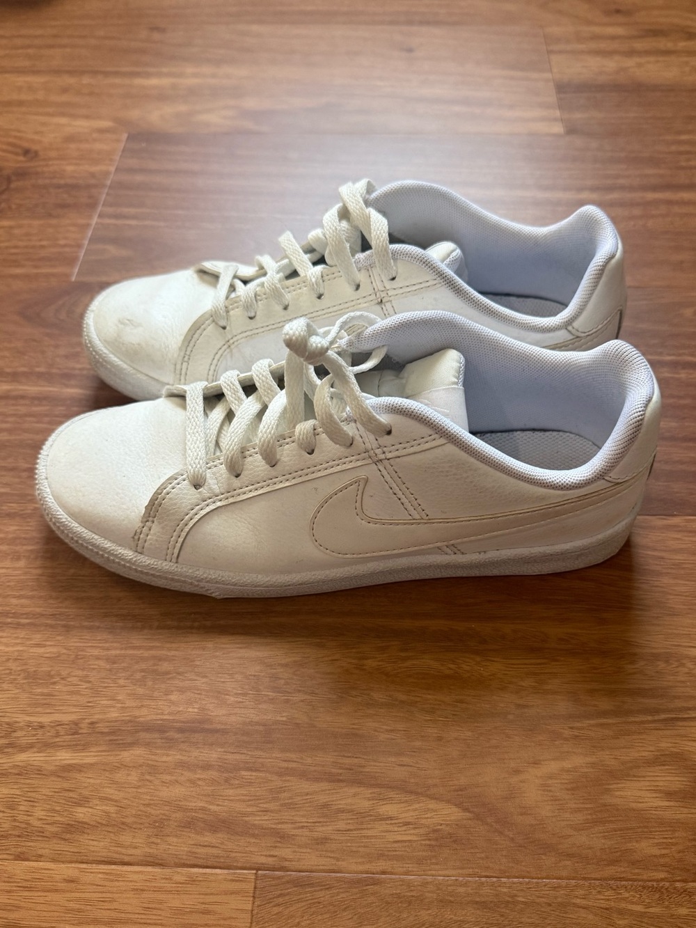 Nike White Low-Top Leather Sneakers